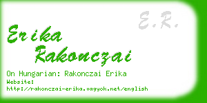 erika rakonczai business card